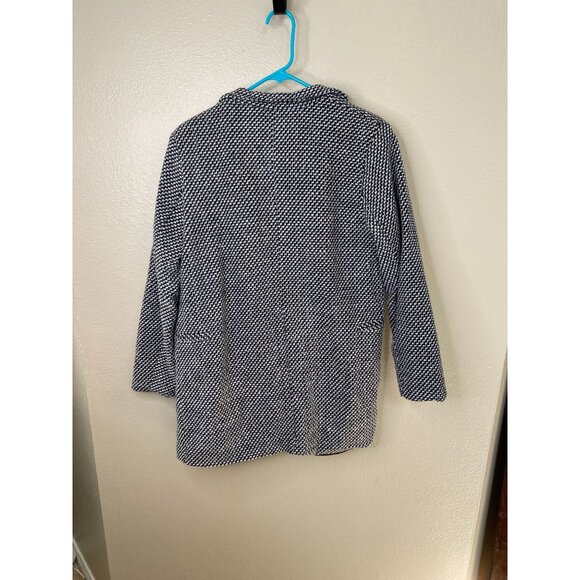 Houndstooth Pattern Womens Blazer Coat Lightweight Open Front Polyester - Picture 3 of 7